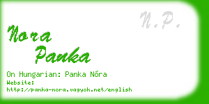 nora panka business card
